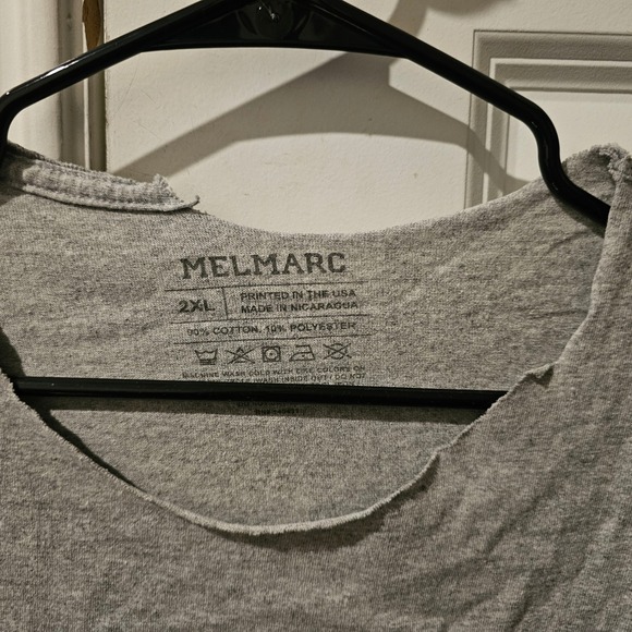 Melmarc Mens 2XL Gray T Shirt American Flag Camo Print Short Sleeve Casual Top - Picture 5 of 6